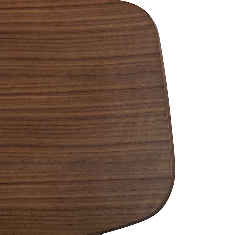 Beau I Mid-century 2-Pack Walnut Dining Chair Set with Boucle Seats