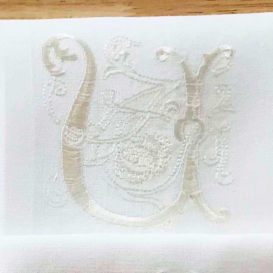 HULIANFU Letters Embroidery  Table Napkin  White Wedding Party Holiday  Decorative  Towel  Rectangular  Hand Towels - Deanwangkt