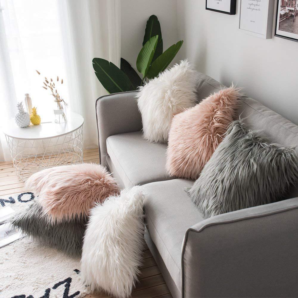 HULIANFU New Design Fluff Cushion Cover Sofa Home Decor Throw Pillow Covers Living Room Decorative 8 Pcs A lot - Deanwangkt