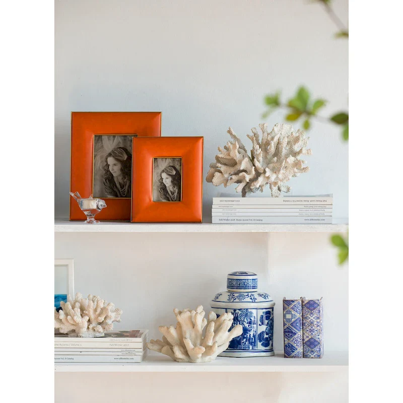 A&B Home Ren Blue and White Oval Jar with Lid