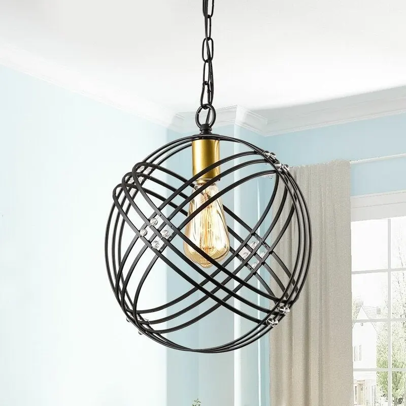 Maxax 1 - Light Single Globe Pendant with Crystal Accents - - MX19043-1-P