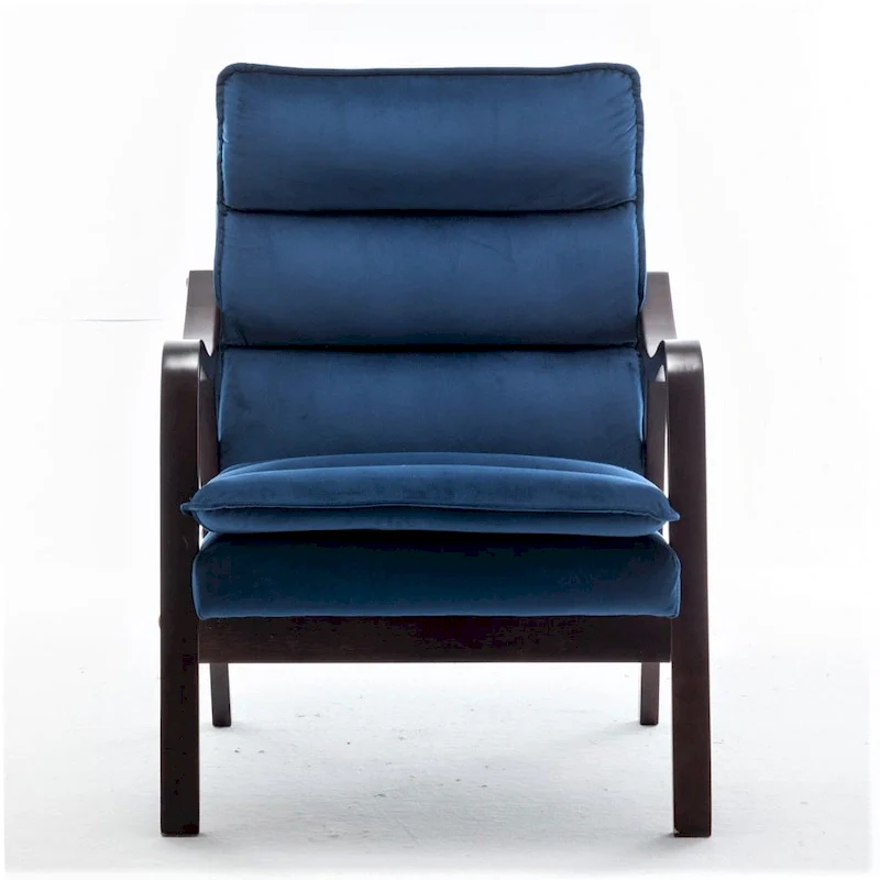 Clovis 24.8 Wide Mid-Century Modern Velvet Armchair