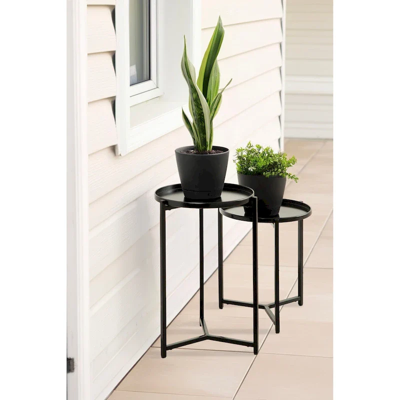 Kate and Laurel Aguilar Plant Stand Set - 2 Piece