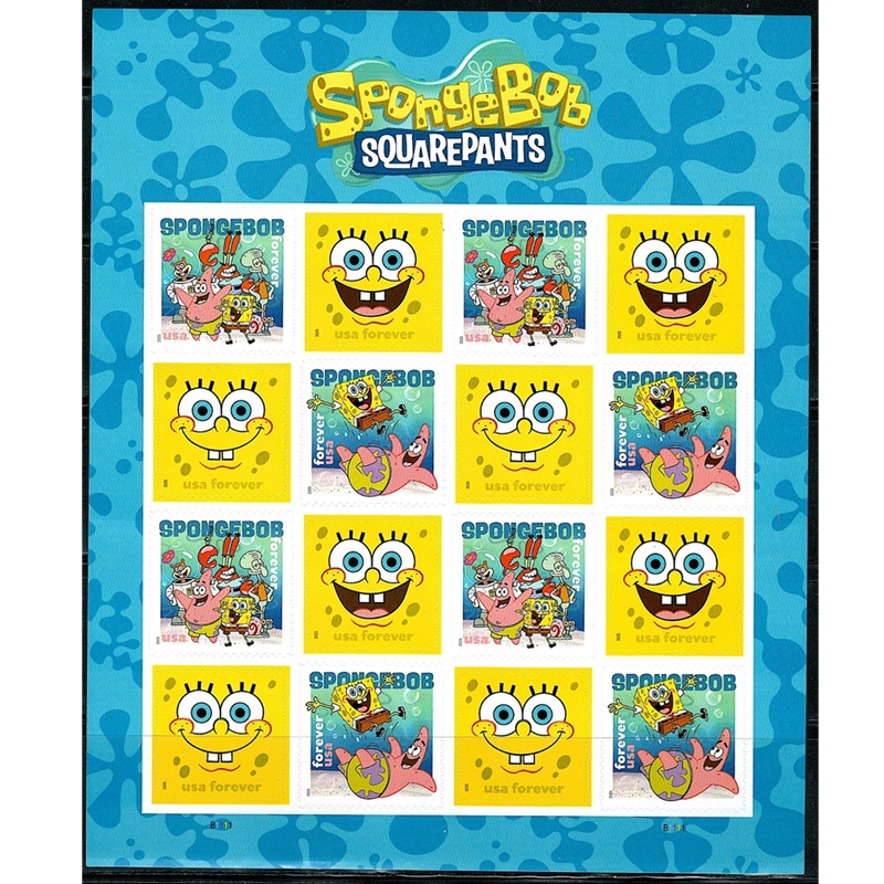 SpongeBob SquarePants 2025, (Sheet of 16) - TWENTYSTAMPS
