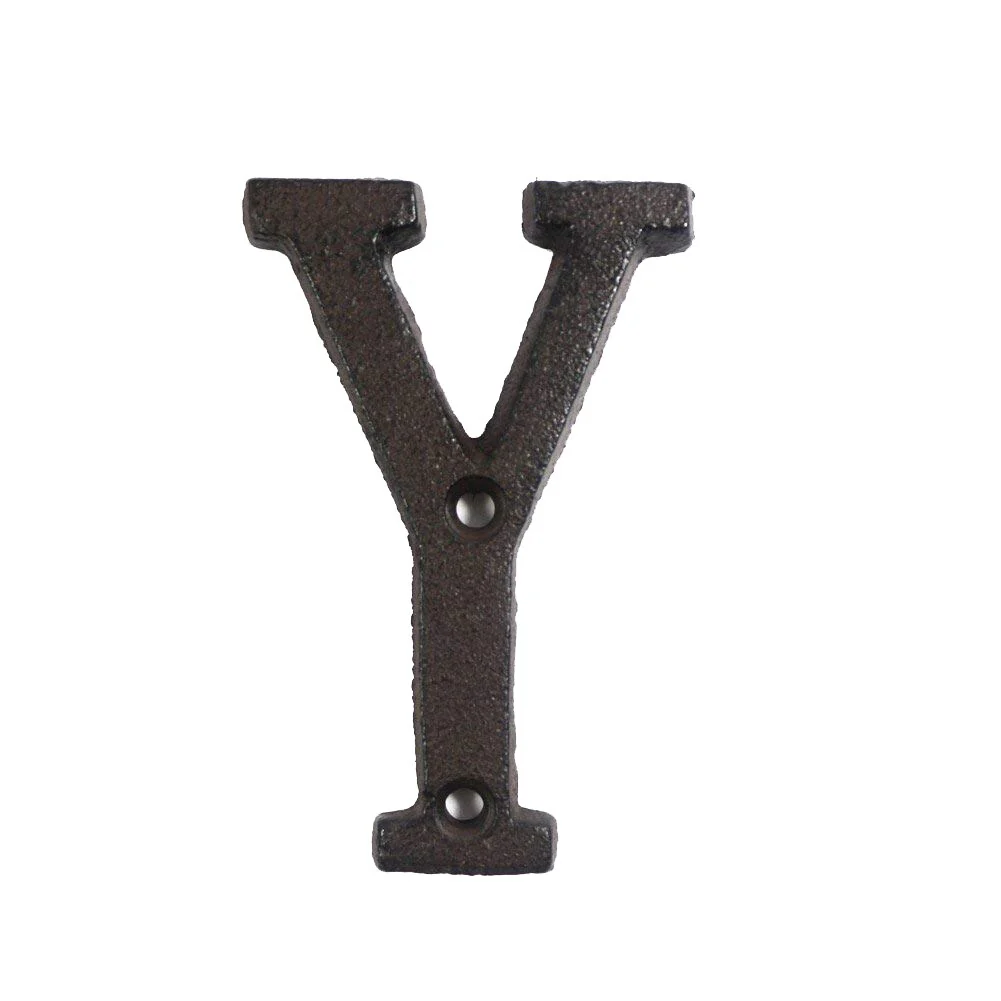 HULIANFU Metal Letters Numbers Cast Iron Decoration House Sign Doorplate DIY Cafe Wall CLH@8 - Deanwangkt