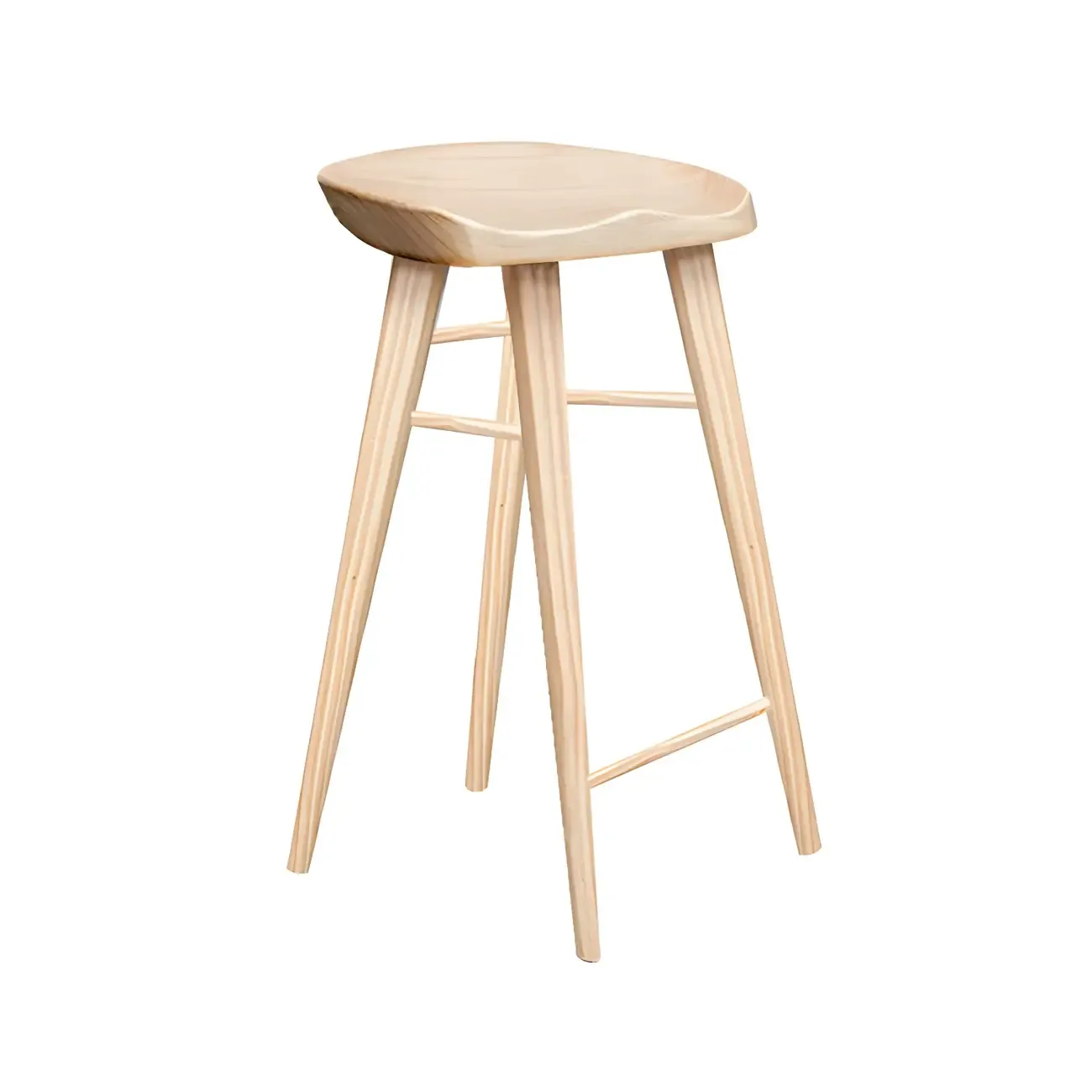 Counter Height Modern Wood Backless Bar Stool