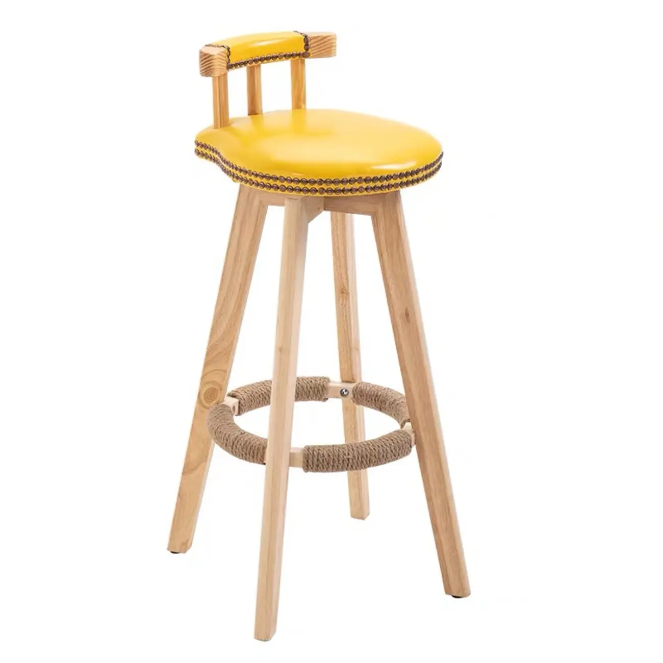 Bar Height Swivel Leather Modern Bar Stools