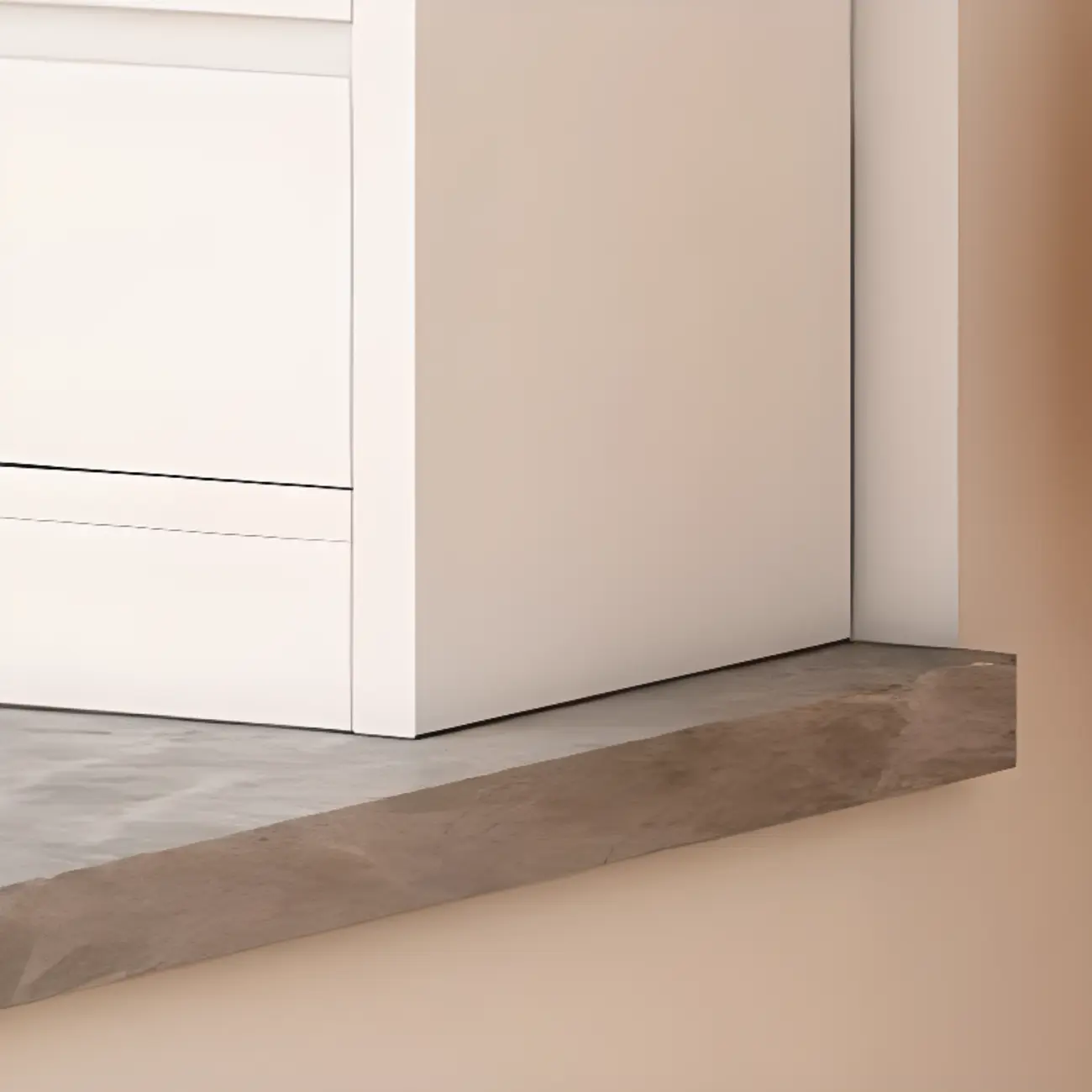 Simple Wooden White 3-Tier Bookcase with Drawers