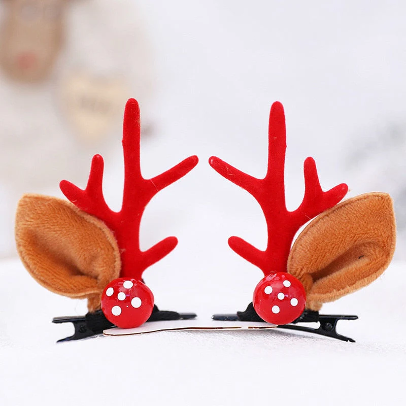 HULIANFU 2026  Christmas Headband Adornment Cute Antler Festival Style Headband Reindeer Ornaments Party Horns Cosplay Accessories - Deanwangkt