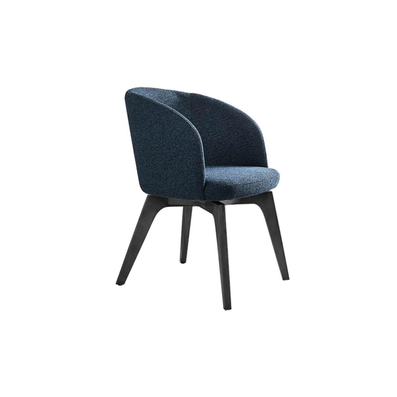 Modern Swivel Barrel Dining Chair with Arms