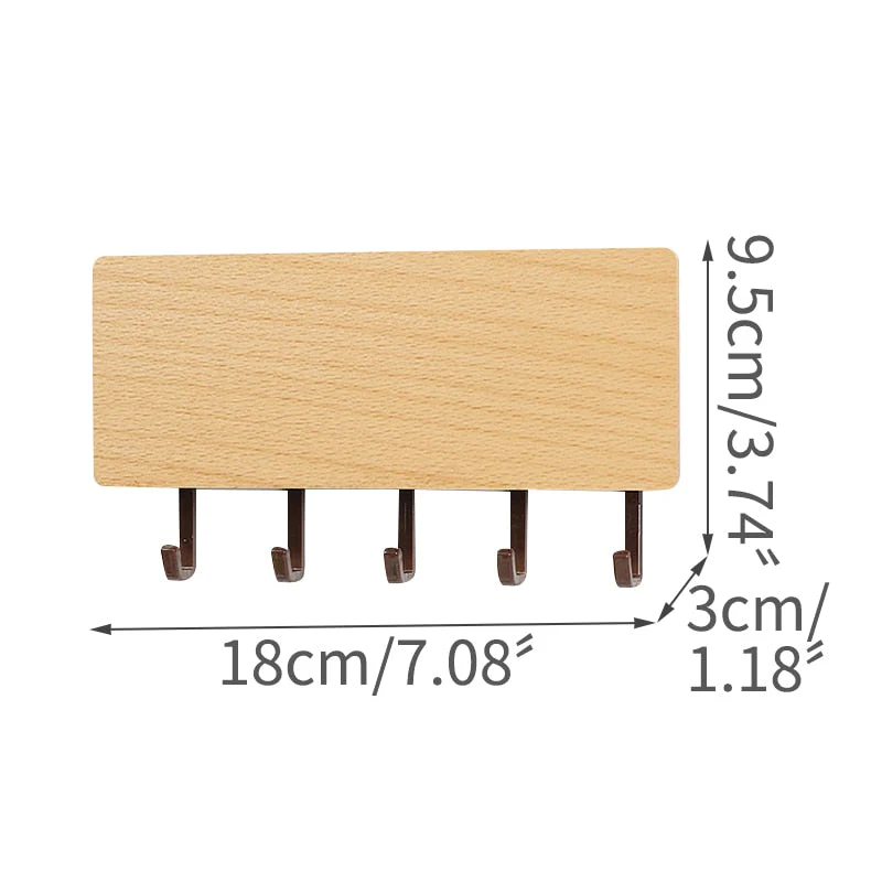HULIANFU Rack Storage Rack Key Wooden Hanger Home Wall Vintage  Hallway Home Space Saving Small Bedroom Door Back Decorative Room Rack - Deanwangkt