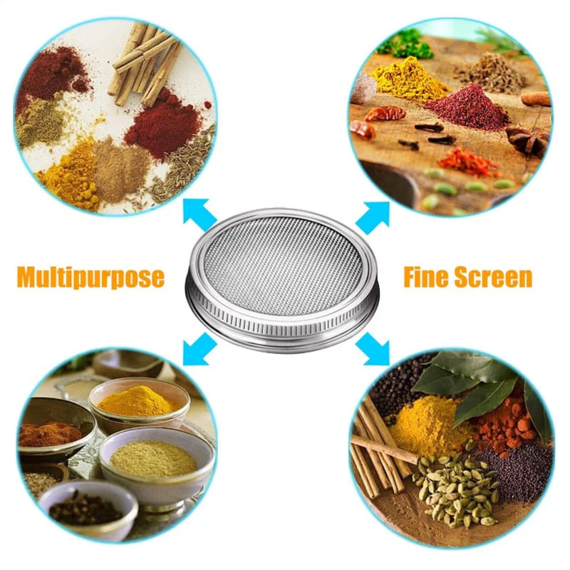HULIANFU Stainless Steel Sprouting Jar Lids Home Garden Seed Sprouting Germinator Seed Sprouter Germination Grow Cover Strainer Lids - Deanwangkt