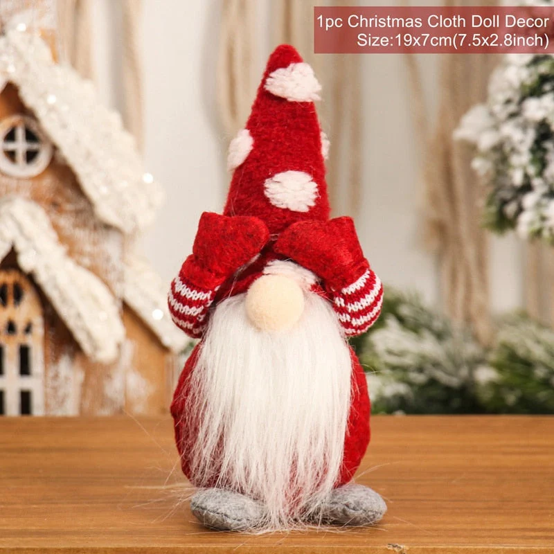 HULIANFU Santa Claus Christmas Doll Merry Christmas Decorations for Home Elk Christmas Ornaments Xmas Tree Decor  Navidad Natal Gifts - Deanwangkt
