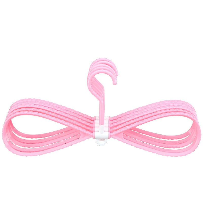 HULIANFU Plastic Laundry Hangers For Clothes X Type 8 Shape Anti Slip Dry Wet Clothing Hangers Rack 6 Color Light Rotary Clothes Hanger - Deanwangkt