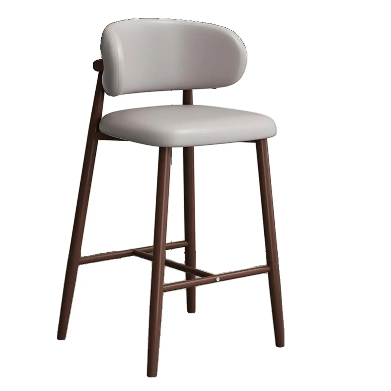 Modern Upholstered Low Back Counter Height Bar Stools