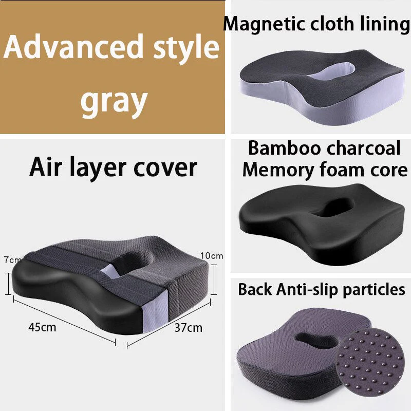 HULIANFU Memory Foam Seat Cushion Orthopedic Pillow Office Chair Cushion Lumbar Cushions Car Seat Butt Hemorrhoid Coccyx Vertebra Sets - Deanwangkt