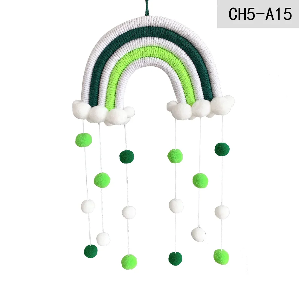 HULIANFU Nordic Cloud Rainbow Raindrop Wall Hangings Decoration For Kid Girls Bedroom Hanging Pendant Baby Bed Tent Hanging Toy Pendant - Deanwangkt