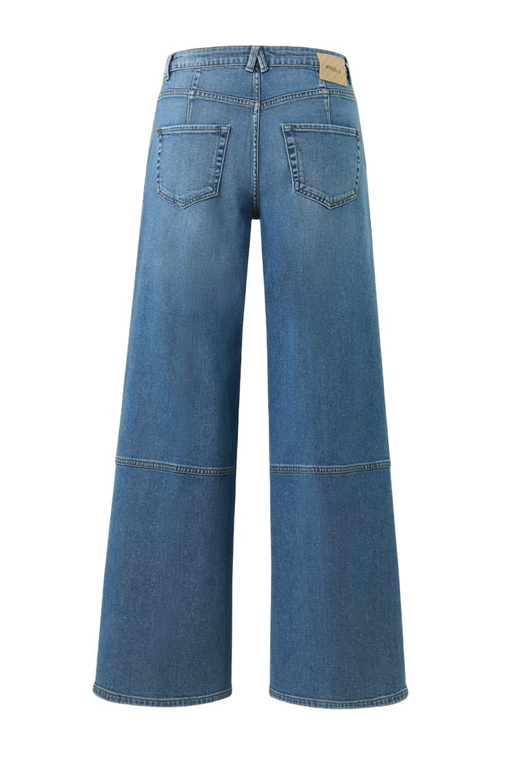 Weite Wide Leg Damenhose in Relaxed Fit aus weicher Baumwollmischung