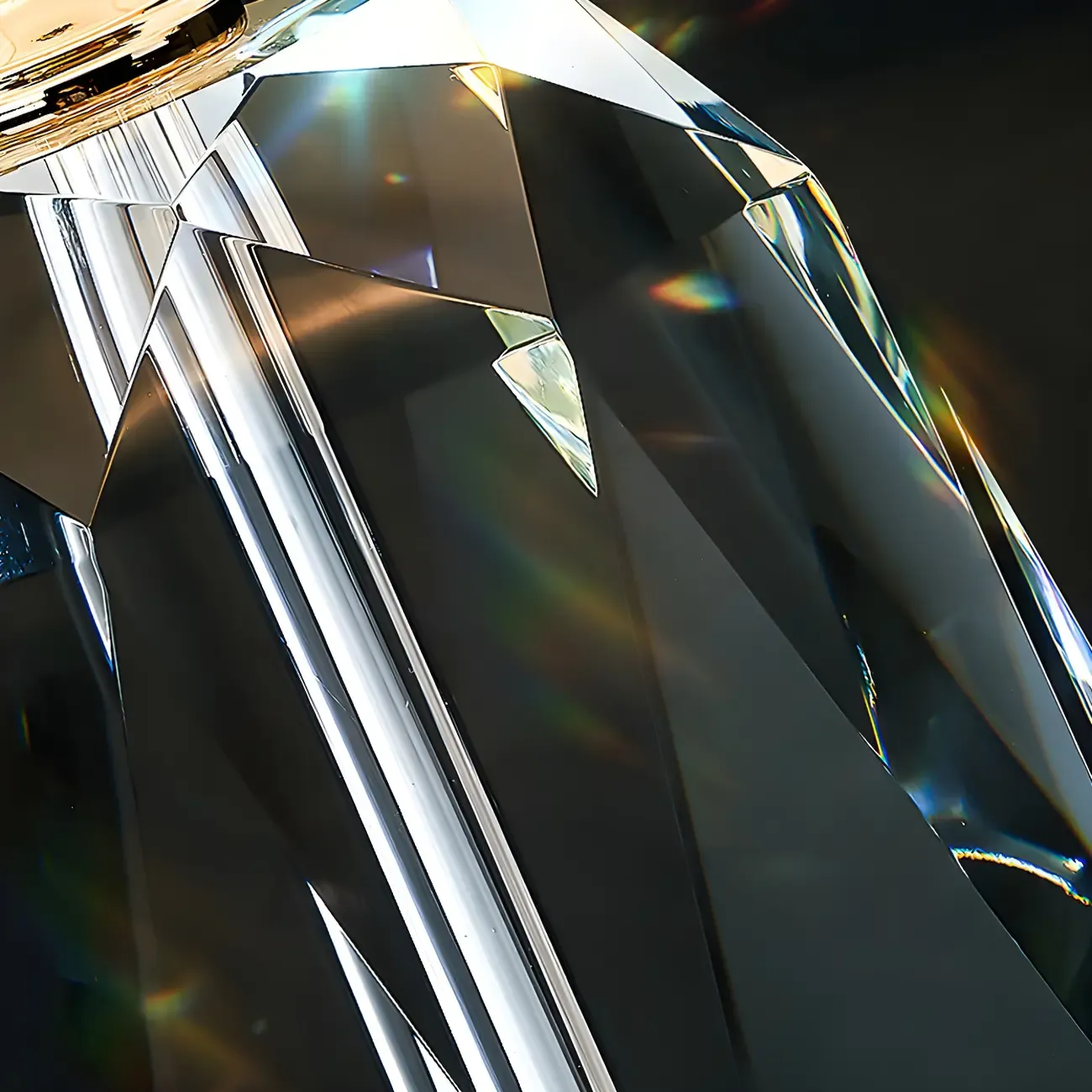 Elegant Cylindrical Crystal Base Table Lamp with Linen Shade