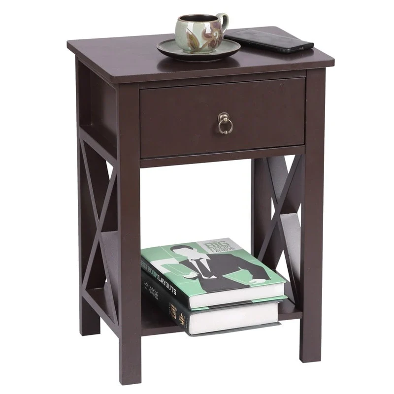 Simple Bedroom Bedside Table With Drawer