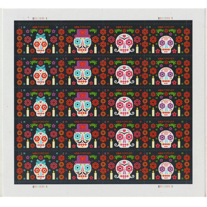 Day of the Dead 2021, (Sheet of 20) - TWENTYSTAMPS