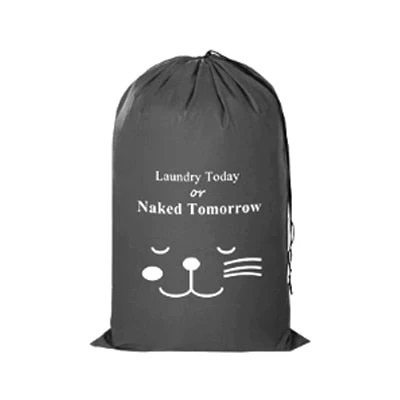 HULIANFU Smile Shape Nylon Laundry Bag Wash Me Travel Storage Pouch Machine Washable Dirty Clothes Organizer Wash Drawstring Bag - Deanwangkt