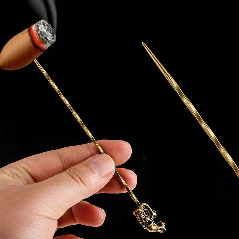 HULIANFU Retro Carved Cigar Drill Dredge Cigar Pass Needle Personality Engraved Cigar Needle Drill Cigar Knife Cigar Smoking Accessories - Deanwangkt