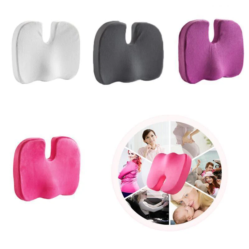 HULIANFU Travel Coccyx Seat Cushion Memory Foam U-Shaped Pillow For Chair Cushion Pad Car Office Hip Support Massage Orthopedic Pillow - Deanwangkt