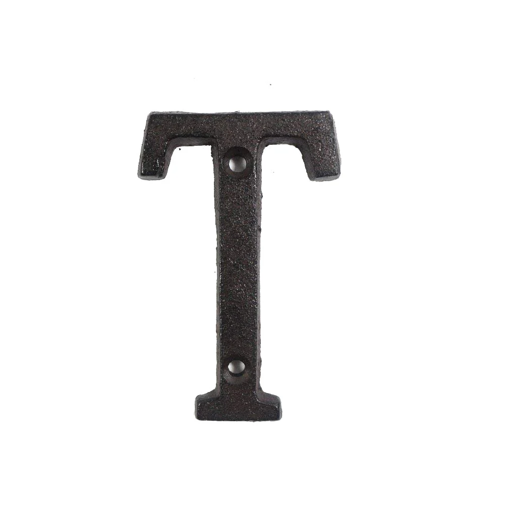 HULIANFU Metal Letters Numbers Cast Iron Decoration House Sign Doorplate DIY Cafe Wall CLH@8 - Deanwangkt