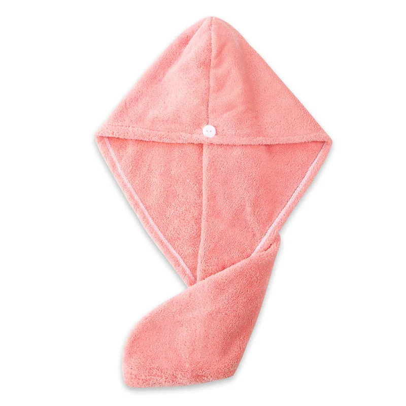 HULIANFU Women Hair Drying Hat Quick-dry Hair Towel Cap Hat Bath Hat Microfiber Solid Towel Cap Super Absorption Turban Hair Dry Cap - Deanwangkt