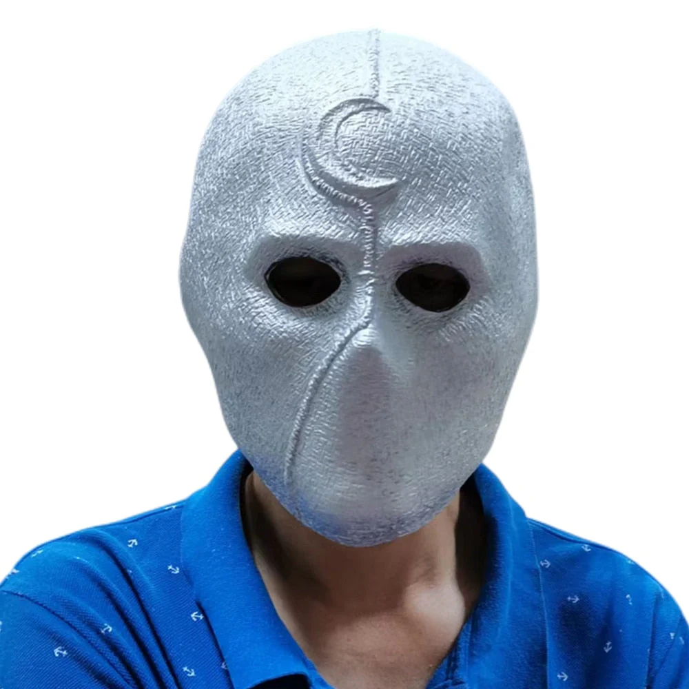 HULIANFU Super Hero Moon Knight Cosplay Costume Latex Masks Helmet Masquerade Halloween Accessories Party Costume Weapon Props - Deanwangkt