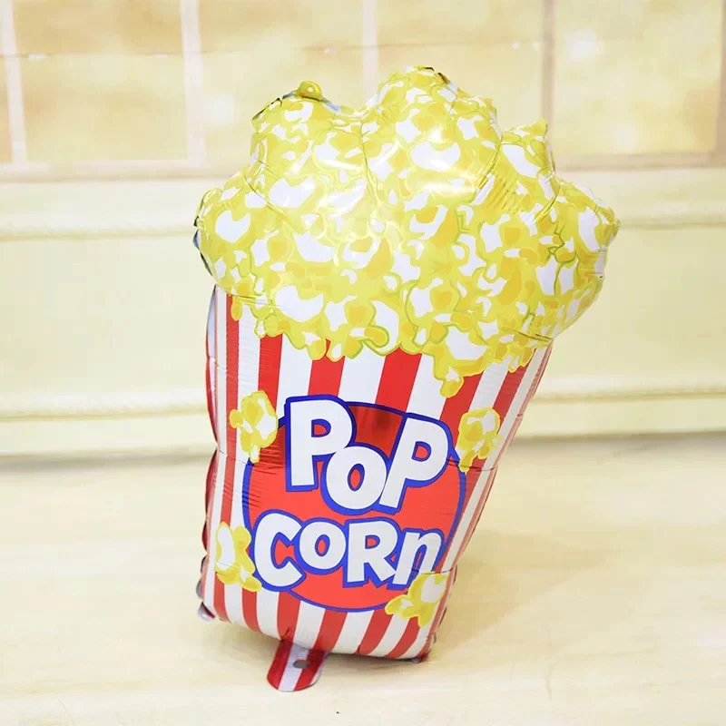 HULIANFU New large cake gift box donut popcorn shape aluminum film balloon wedding celebration birthday party scene decoration - Deanwangkt