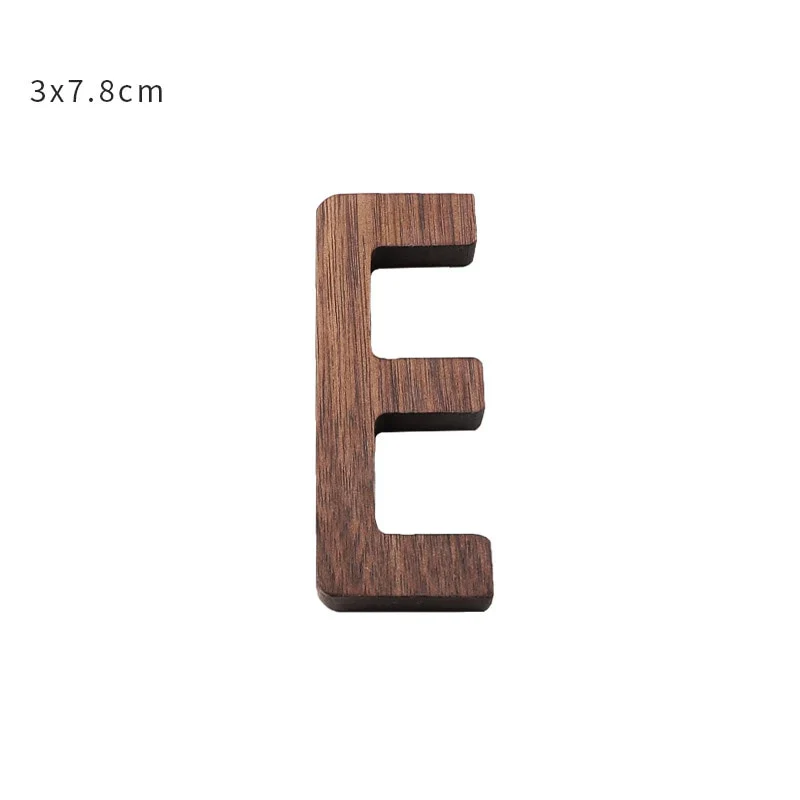 HULIANFU NEW Nordic Style Black Walnut Letter Decorative Letters Combination Wall Decoration DIY Letter Home Decoration Wooden Alphabet - Deanwangkt