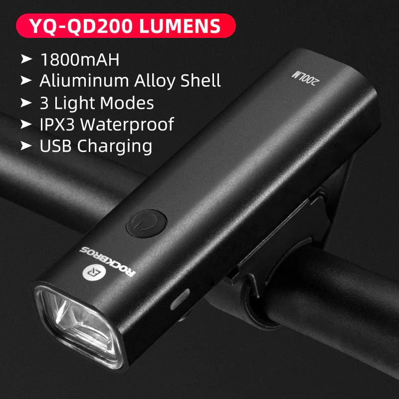 HULIANFU ROCKBROS 1000LM Bike Light Front Lamp USB Rechargeable LED 4800mAh Bicycle Light Waterproof Headlight Bike Accessories - Deanwangkt