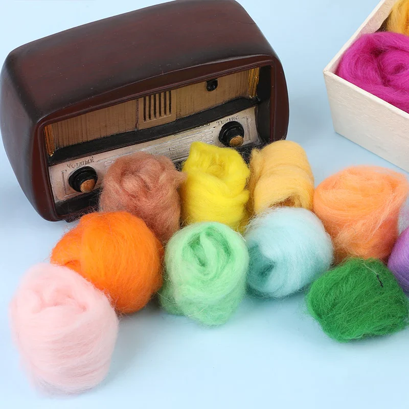 HULIANFU MIUSIE 16/25 Color Needle Felting Kit Wool Felting Tools Handmade Felt Needle Set 7pcs Pack Felting Fabric Materials Accessories - Deanwangkt