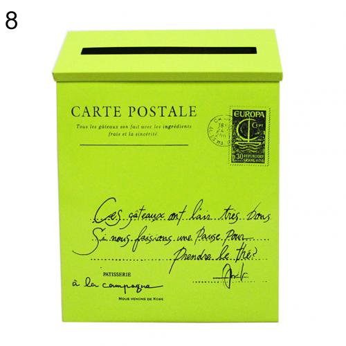 HULIANFU Retro Metal Mailboxes Wall Mounted Mail Box Mailbox Bucket Newspaper Letter Box Post Garden Decoration Garden Supplies - Deanwangkt