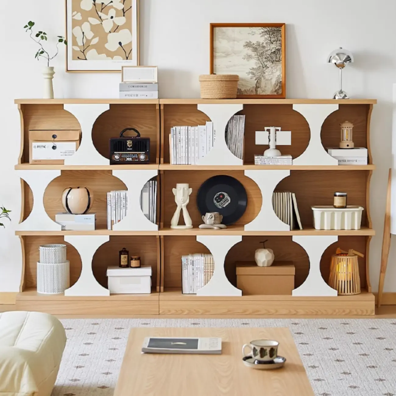 Wooden Cubitac Modern Display Cabinet with Shelves