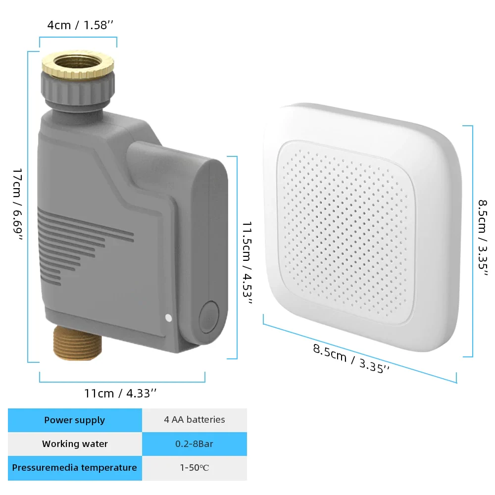 HULIANFU New Tuya Water Flow Monitor WIFI Smart Sprinkler Timer Wireless Water Saving Valve Remote Control Waterting Timer Alexa Google - Deanwangkt