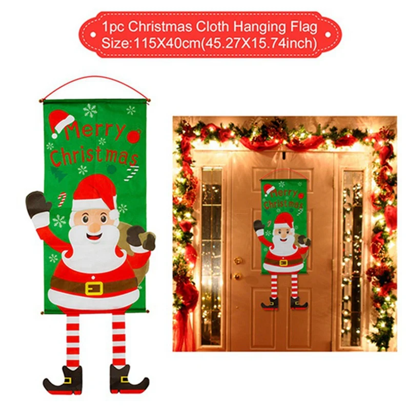 HULIANFU Merry Christmas Hanging Flag Christmas Decorations For Home Door Christmas Ornaments Xmas Gifts Navidad Decor 2026  New Year - Deanwangkt