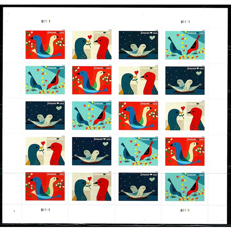 Love 2026, (Sheet of 20) - TWENTYSTAMPS