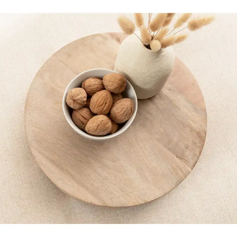 Kate and Laurel Fairlee Wavy Wood Tray - 12x12