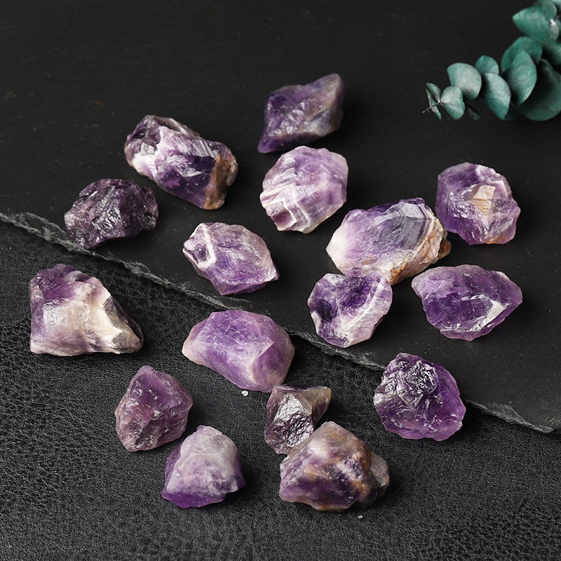HULIANFU Natural Crystal Quartz Coarse Mineral Specimen, Rose Crystal, Irregular Shape, Rough Rock, Reiki Healing Stone Home Decoration - Deanwangkt