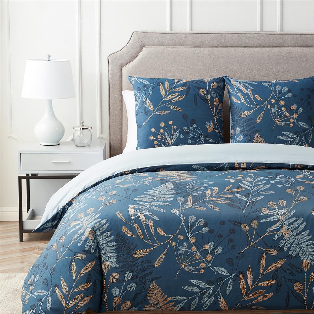 HULIANFU Topfinel Bedding Sets 100%Pure Cotton Soft Comforter Pattern Duvet Cover Pillow Shams Bedding Cover Double Single 3 PCS Bed Set - Deanwangkt