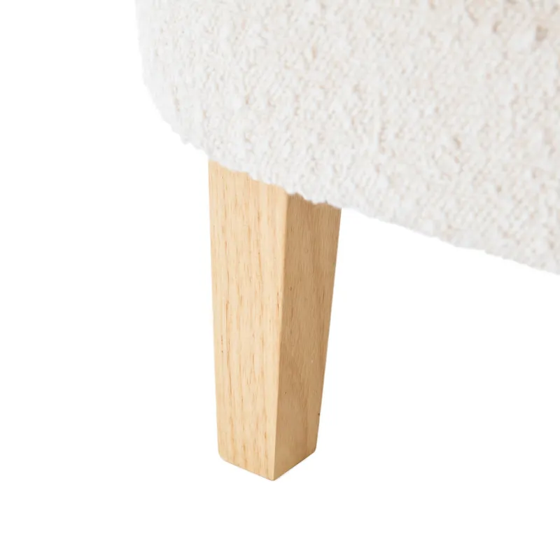 Almond Boucle Nailhead Club Chair by Christopher Knight Home