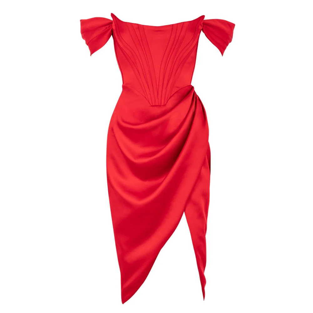 Summer New Arrival Sexy Long Bodycon Dresses Women Off Shoulder White Red White Dress Party Club - Deanwangkt