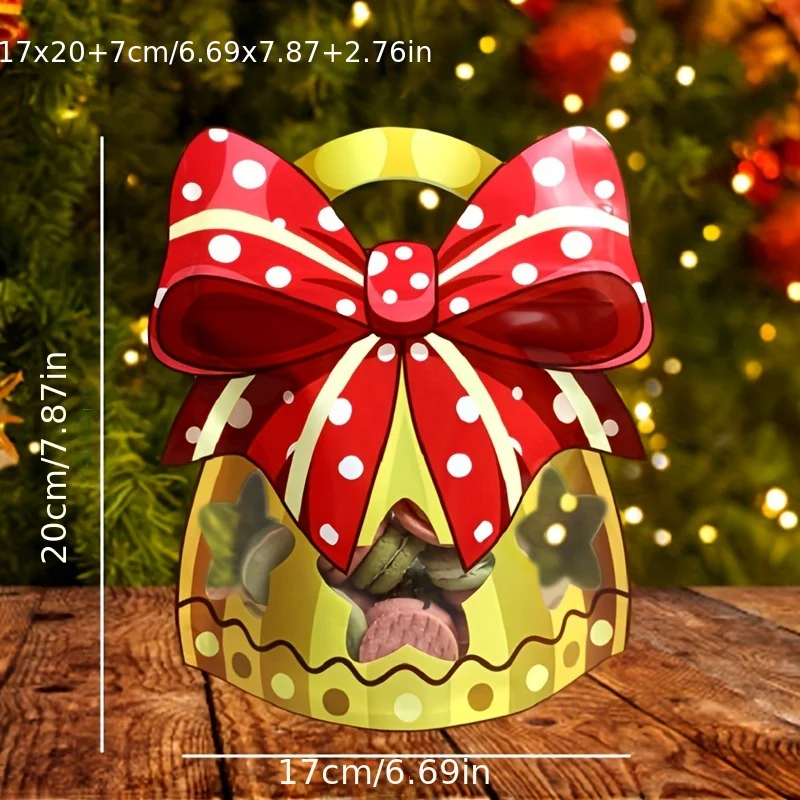 Christmas Treat Bags Set - 25/50pcs Cute Cartoon Self-Sealing Gift Bags for Snacks, Candy & Cookies - Perfect for Holiday Parties & Baking Essentials - Deanwangkt