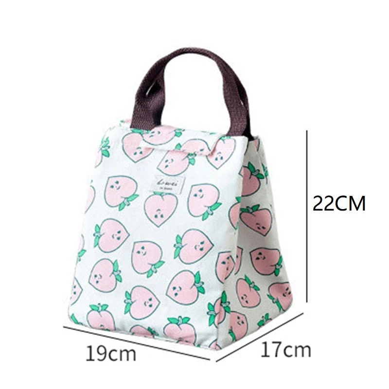 HULIANFU Lunch Bag Lunch Box Thermal Insulated Canvas Tote Pouch Kids School Bento Portable Dinner Container Picnic Food Storage Bags - Deanwangkt