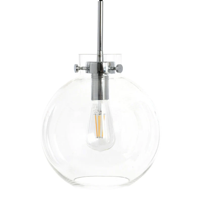 Robert Stevenson Lighting Marson - Clear Glass and Metal Ceiling Light
