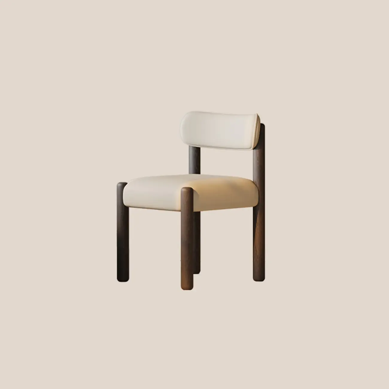 Modern Upholstered Fabric Wood Dining Chair