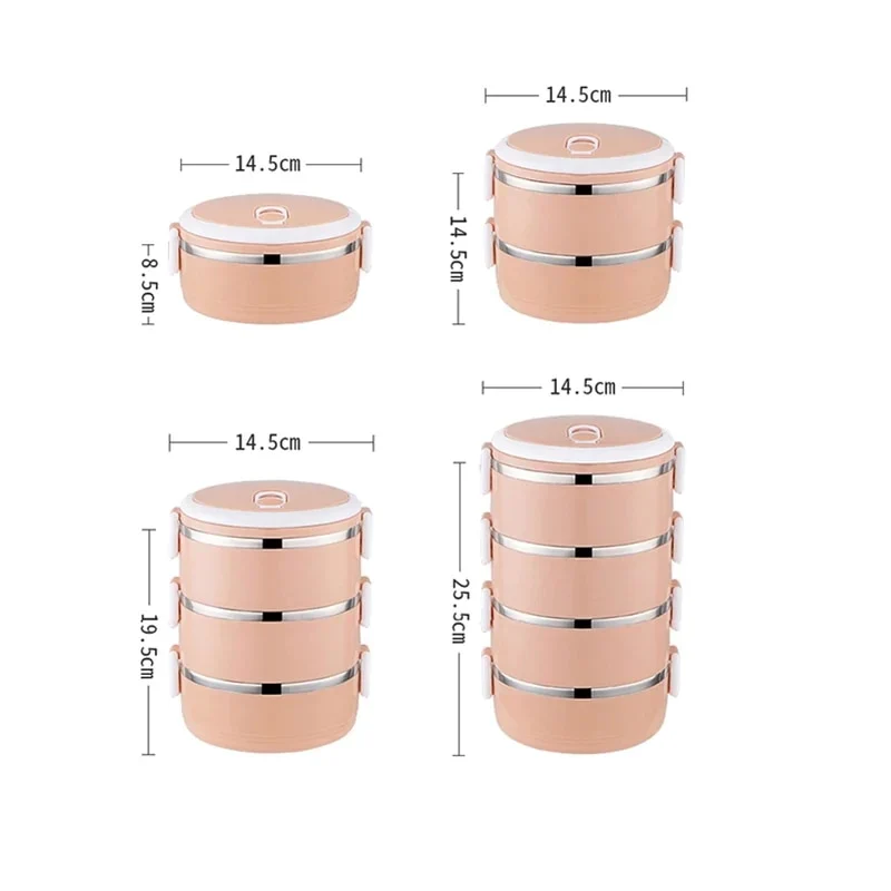 HULIANFU Microwave Stainless Steel Thermal Lunch Box Food Storage Box Travel Picnic Leakproof Lunch Box Students Work Adult Lunch Box - Deanwangkt